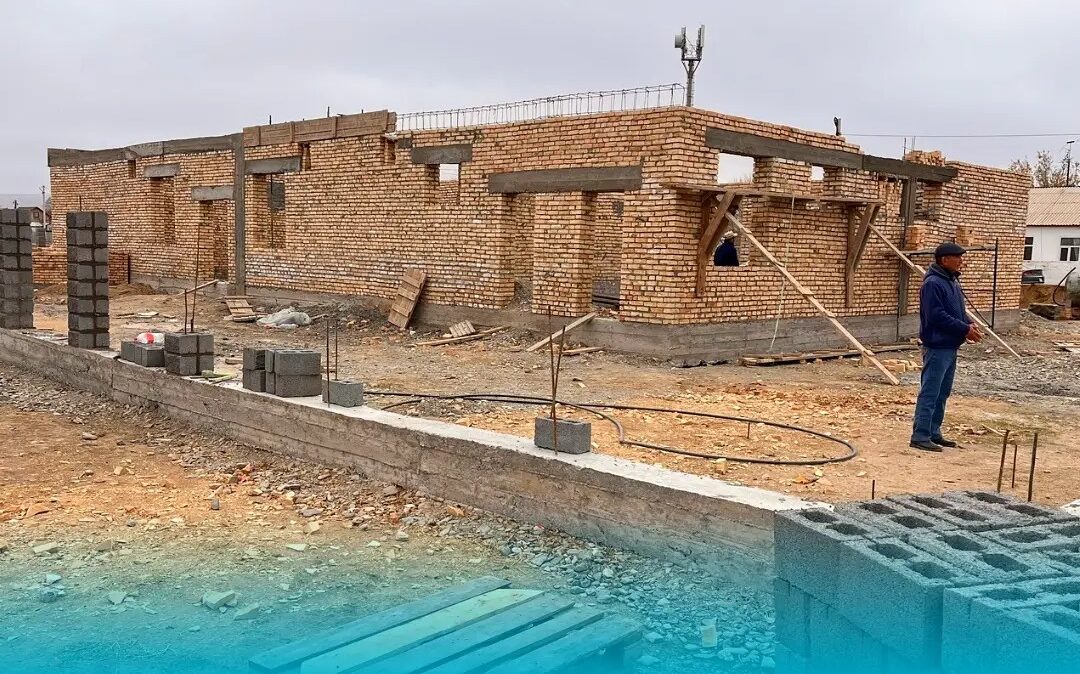 Талас ауданы Көктал ауылында мәдениет үйінің құрылысы жүргізілуде